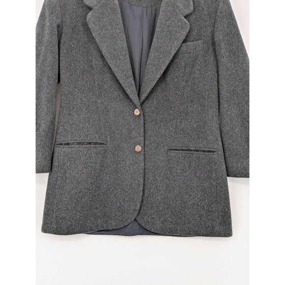Vintage Blazer Jacket Women Size 8 Wool Cashmere Tailored Office Equestrian USA - Picture 3 of 8